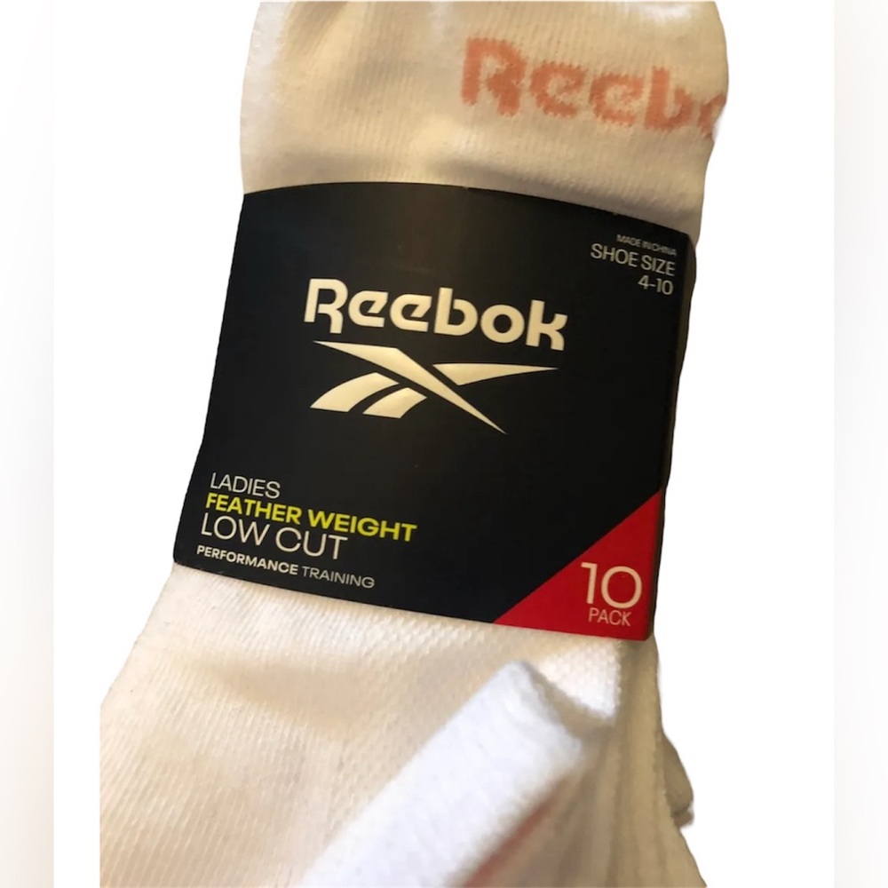 Reebok Ladies Feather Weight Low Cut Performance Socks 10 Pack Size 4-10 - Picture 4 of 5